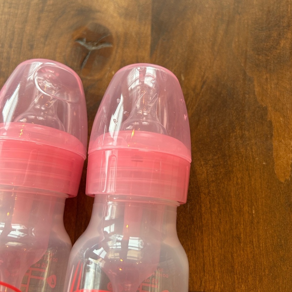 (5) Dr. Browns Natural Flow Anti-Colic Baby Bottles Level 1 Pink 4 Oz - Picture 5 of 5